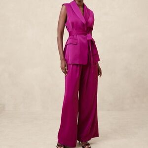 Silky Relaxed Fit Trousers - Banana Republic